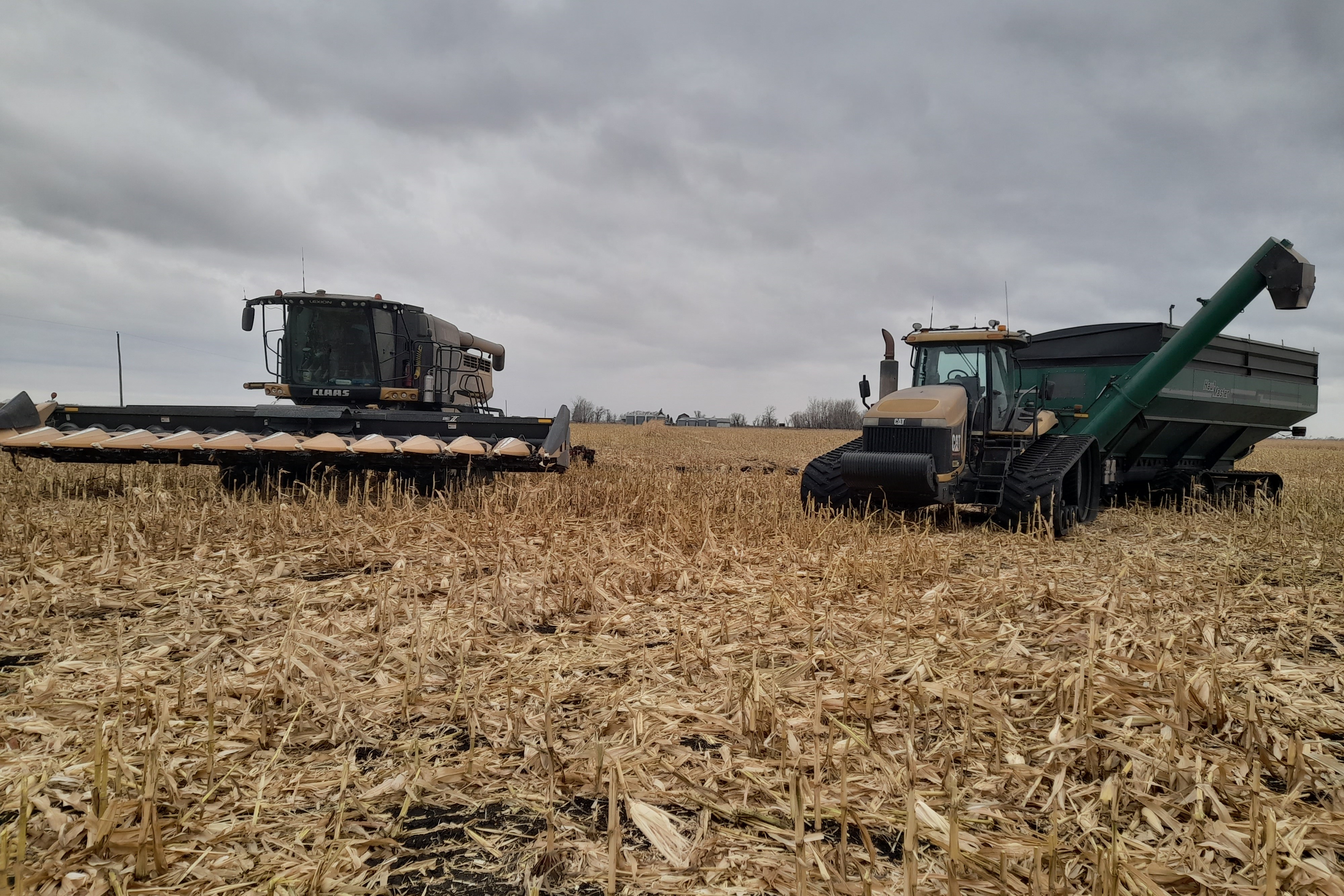 Combine and Tractor